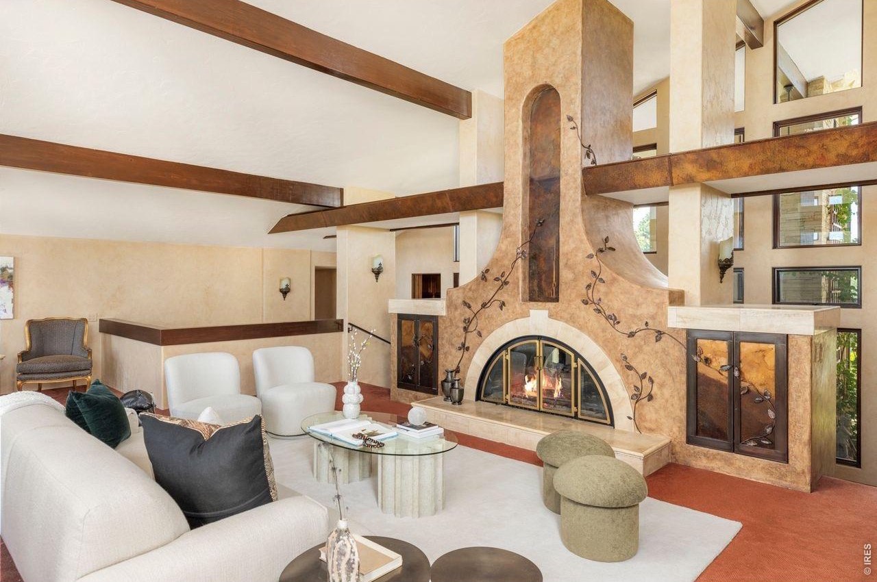 Glass atrium with vaulted ceilings and walls of glass