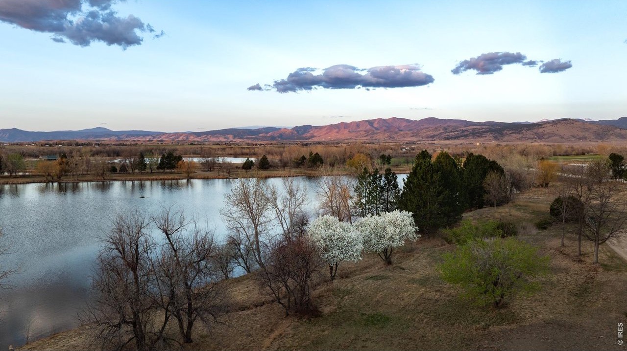 The lake with mountain reflections